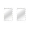 Spassway Sets of 2  Asymmetrical Rectangle Wall Mirrors Irregular Wood Frame Wall Mounted Vanity Mirror Decorative for Bedroom Bathroom - 2 of 4