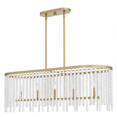 Quoizel Lighting Apelle 5 - Light Chandelier in  Aged Brass