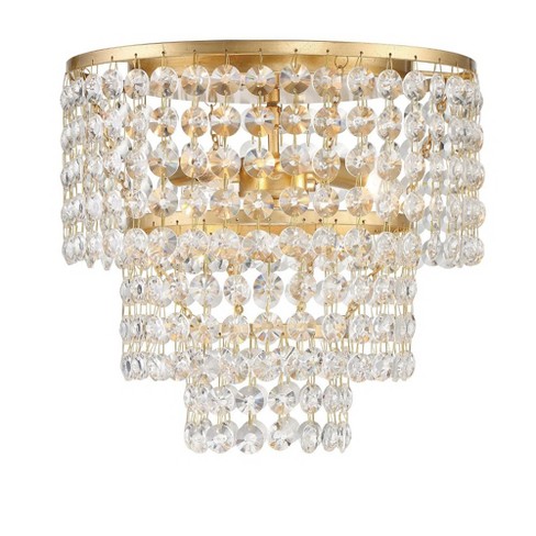 Crystorama Lighting Gabrielle 3 - Light Flush Mount in  Antique Gold - image 1 of 4