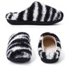 Womens Fuzzy Slippers Comfort Fluffy Slip-on House Slippers - 3 of 4