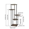 Homy Casa 5-Tier Plant Stand with Rustic Brown Shelves and Black Metal Frame, Corner Display Rack - 3 of 4