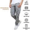 Blu Rock Men's Flex-Stretch Cotton Cargo Pants, 31-Inch Inseam - Comfortable and Durable- 3 Pack - 2 of 4