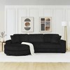 EHMKNP Corduroy Upholstered Sleeper Sectional Sofa – L-Shaped Modular Convertible Couch for Living Room, Apartment - 2 of 4