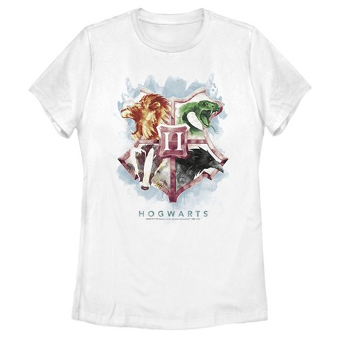 aardbeving zondaar Brochure Women's Harry Potter Hogwarts Watercolor Symbols T-shirt : Target