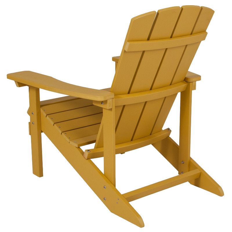 Emma and Oliver 2 Pack Outdoor All-Weather Poly Resin Wood Adirondack Chairs, 6 of 10