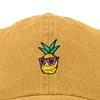 Dalix Pineapple Embroidered Cap Cotton Baseball Summer Cool Dad Hat Mens - 2 of 4