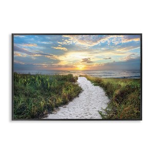 Stupell Industries Morning Trail To Beach Framed Giclee Art - 1 of 4