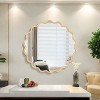 CAVINAS Wave Wall Mirror,HD Anti-Fog Bathroom Mirror with Wood Frame,Multi-Scene Vanity Mirror for Living Room, Bedroom,Entrance - 3 of 4