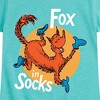 Girls' - Dr. Seuss - Fox In Socks Jumping Fitted Short Sleeve Graphic T-Shirt - 2 of 4
