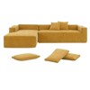 FONTOI Modular Sectional Sofas, L-shaped Sofa, Convertible Sleeper Couch, Compressed Sofa for Living Room Apartment Office, Yellow, 111.5"*32"*72" - 4 of 4
