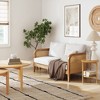 Nathan James Twila Bohemian Rattan Wood Outdoor Patio Loveseat White - 2 of 4