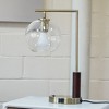Right-Angle Glass Table Lamp – Bronze Finish, Modern Classic 110V Plug-In Light for Living Room, Bedroom or Study - 4 of 4