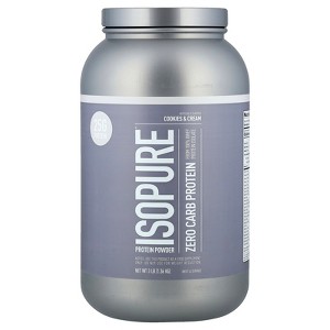 Isopure Zero Carb Protein Powder, Cookies & Cream, 3 lb (1.36 kg) - 1 of 2