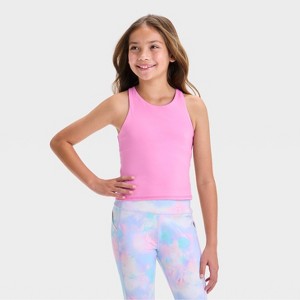 Girls' Strappy Crop Tank Top - All In Motion™ - 1 of 3