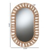 bali & pari Geona Modern Bohemian Metal and Natural Brown Seagrass Accent Wall Mirror - 4 of 4