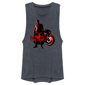Juniors Womens The Batman Red Batcycle Festival Muscle Tee - 1 of 4