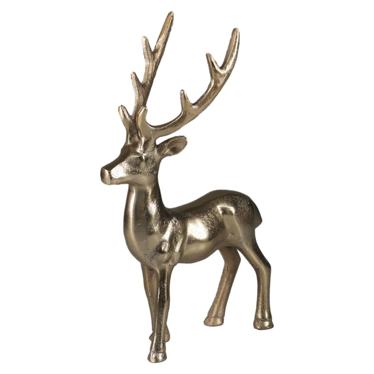 Saro Lifestyle Decorative Reindeer Figurine - Sculpted Holiday Tabletop Accent, Rustic Seasonal Decor for Shelves, Mantels and Festive Displays - thumbnail 2