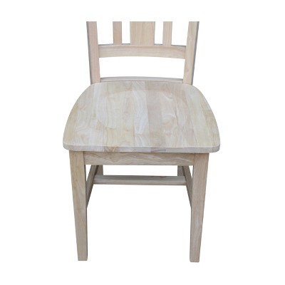 Windsor White High Slat Solid Wood Side Chair Set