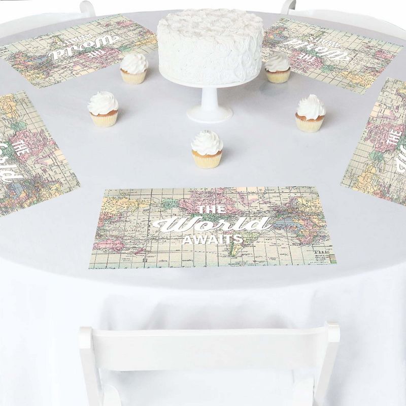 Big Dot of Happiness World Awaits - Party Table Decorations - Travel Themed Party Placemats - Set of 16, 2 of 7