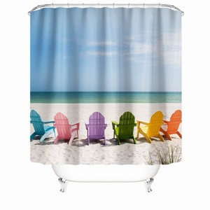 Color Chair Shower Curtains for Bathroom Waterproof Fabric Bath Curtain Durable Soft Stylish Bathroom Decor 72x72 Inch - 1 of 1
