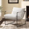 Furniliving Sling Accent Chair with Metal Frame, Comfortable Boucle Fabric Upholstered for Living Room/Bedroom/Home Office - 2 of 4