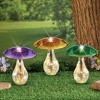 Collections Etc Glass Mushroom Solar Stake - 2 of 2