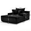 Oversized Corduroy Chaise Lounge Chair, Deep Seat Sleeper with USB & Cup Holders, 48" Wide No Assembly Sofa-3irtyhousy - 4 of 4