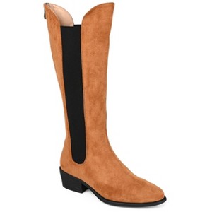 Journee Collection Womens Celesst Stacked Heel Knee High Boots - 1 of 4