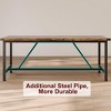 71″ Industrial Rectangular Dining Table for 6–8, MDF Top with Heavy-Duty H-Frame Metal Legs, Waterproof Coating & Under-Table Chair Storage - 4 of 4