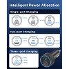 Itopfox 67W 3-Port Fast Car Charger with USB-C & USB-A Ports for iPhone 17/16/15 Pro Max, Samsung Galaxy S25/S24/S23, Android Phones - 4 of 4