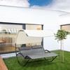 Outsunny Outdoor Double Chaise Rocking Chair, Day Bed Sun Lounger with Canopy Shade, Headrest Pillow, Armrests for Garden, Poolside, Light Gray - 2 of 4