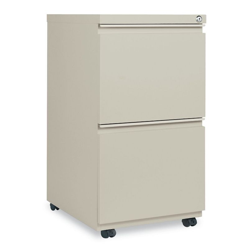 Alera Two-Drawer Metal Pedestal File With Full-Length Pull 14 7/8w x 19 1/8d Putty PBFFPY, 2 of 3