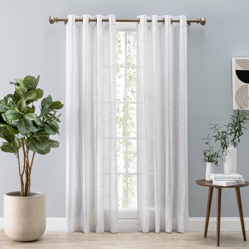 Extra Long Striped White Sheer Curtain Semi Sheer Window Curtain Custom  Sized White Yarn Curtain Elegant White Sheer Curtain 1 Panel 