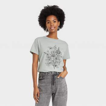 Women's Kindness Short Sleeve Graphic T-Shirt - Sage Green