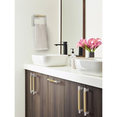 Polished Nickel and Golden Champagne Bar Cabinet Pull