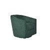 Liria Wooden Upholstered Barrel Chair for Livingroom with Metal Swivel Base | ARTFUL LIVING DESIGN - 2 of 4