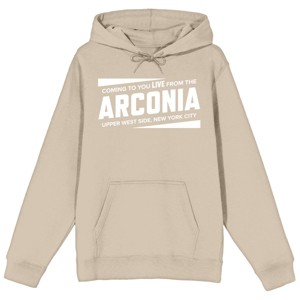 Only Murders In The Building Arconia Art Long Sleeve Sand Unisex Adult Hooded Sweatshirt - 1 of 3