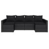vidaXL 2 Piece Patio Lounge Set - Black Poly Rattan with Comfortable Cushions and Convenient Coffee Table - Perfect for Outdoor Living Space - 4 of 4