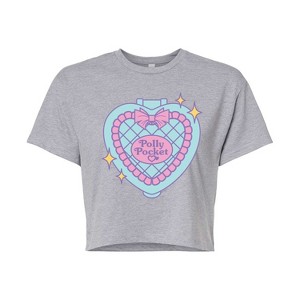Women's - Polly Pocket - Polly Pocket Quilted Heart Case Cropped Graphic T-Shirt - 1 of 4