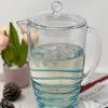 Gulches 2.5 Quarts Swirl Unbreakable Plastic Water Pitcher with Lid - BPA Free, Ideal for Drinks & Juices, with Spout,Blue - 3 of 4