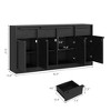 Modern Sideboard Buffet Cabinet,Large Coffee Storage Cabinet with Wood Grain Panels, Multi-Functional Storage for Living Room - 3 of 4