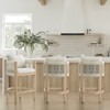 Spruce&Spring Modern Counter Barstool with Rope Accents & Acacia Wood for Indoor&Outdoor, Set of 2 - 3 of 4