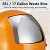 WhizMax 65 L / 17 Gal Open Top Trash Can Commercial Grade Heavy Duty Brushed Stainless Steel for Outdoor | Kitchen Waste Bins Home House Family - 2 of 4