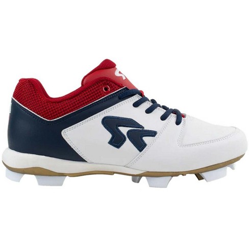 Red white and blue cheap softball cleats