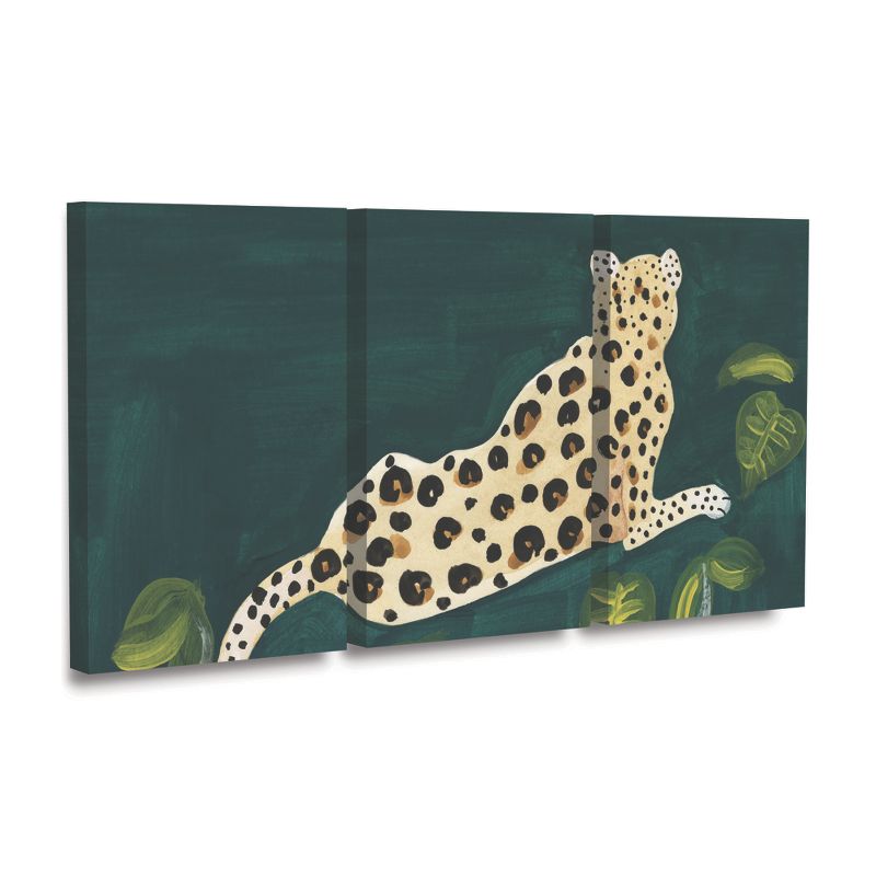 Trademark Fine Art Alicia Longley  Lethargic Leopard I 3 Piece Panel Set Art, 2 of 4