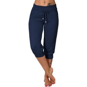 Imily Bela Women's Drawstring Lounge Pants with Pockets - Comfortable Loose Fit - 1 of 4