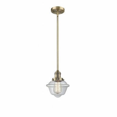 Oxford - 1 Light Stem Hung Mini Pendant In Traditional Style-8 Inches Tall and 7.5 Inches Wide