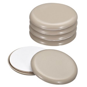 Unique Bargains Plastic Self-adhesive Smooth Round Carpeted Tile Vinyl Furniture Sliding Pad - 1 of 4