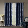 DSVIMOY Curtain Panels, Knitted Jacquard Total Blackout Curtain Panel for Living Room, Bedroom, Navy, 95"*50"*0.13" - 2 of 4