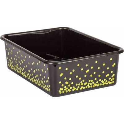 Teacher Created Resources Black Confetti Large Plastic Storage Bin (Pack of 2)